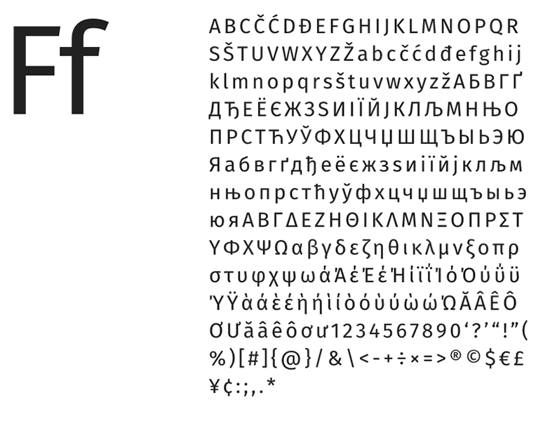 Fira Sans Sample.